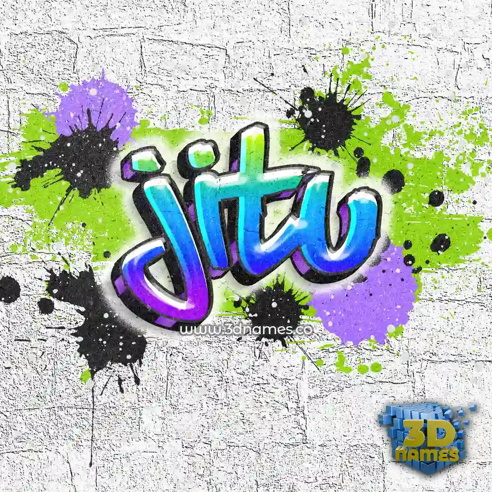 jitu in Graffiti Grunge style - 3D name wallpaper