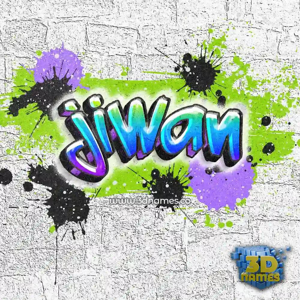 jiwan in Graffiti Grunge style - 3D name wallpaper