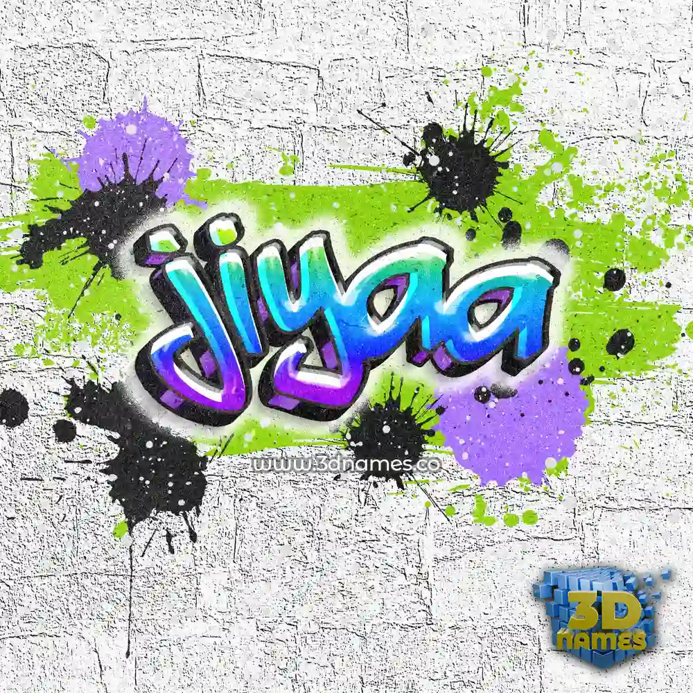 jiyaa in Graffiti Grunge style - 3D name wallpaper