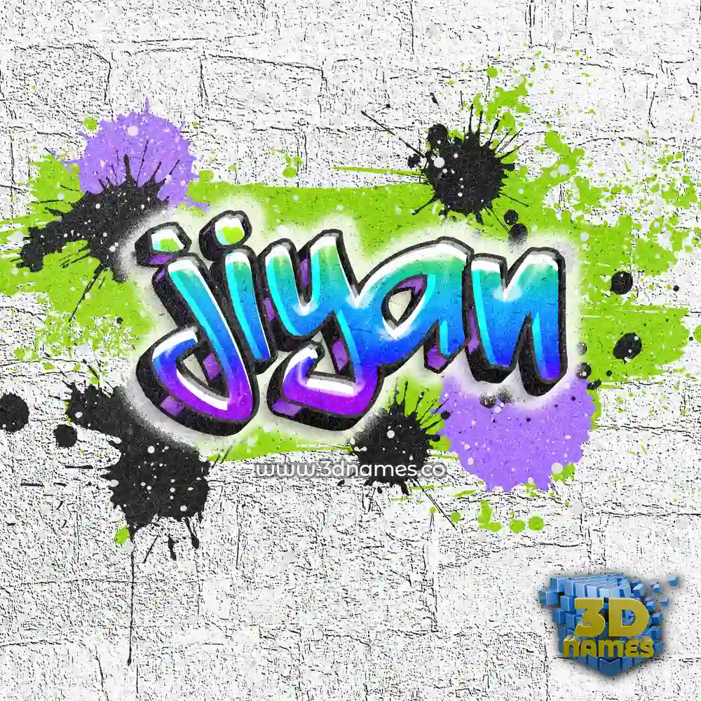 jiyan in Graffiti Grunge style - 3D name wallpaper