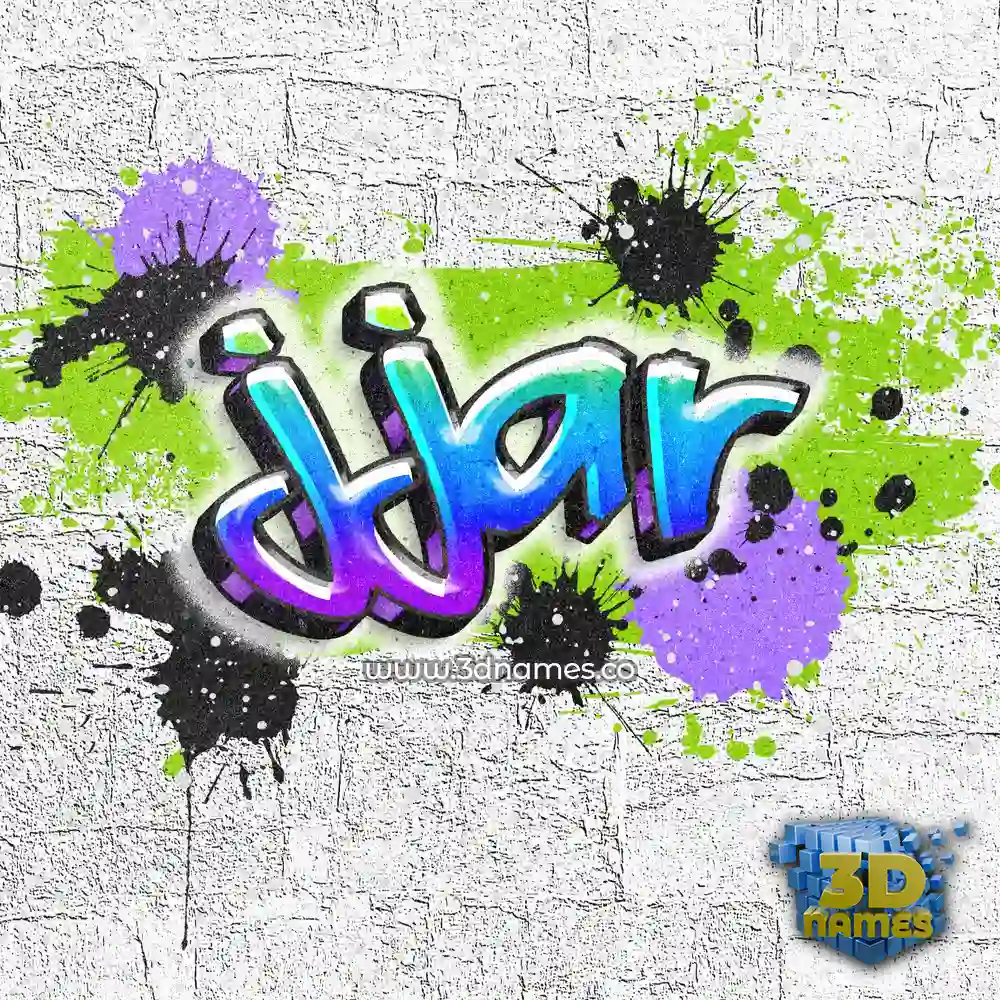 jjar in Graffiti Grunge style - 3D name wallpaper