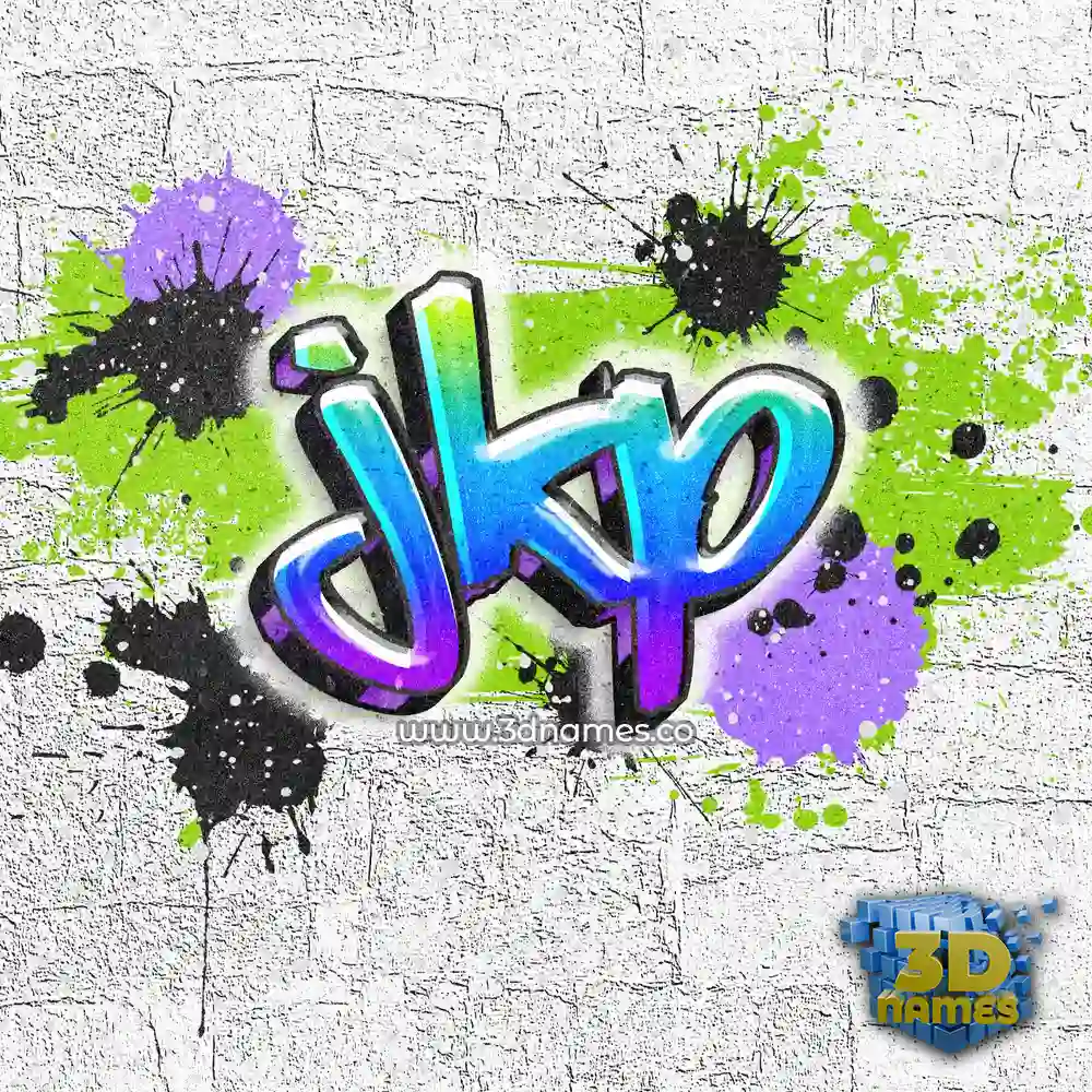 jkp in Graffiti Grunge style - 3D name wallpaper