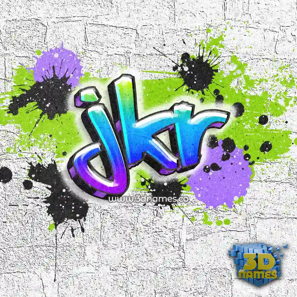 jkr in Graffiti Grunge style - 3D name wallpaper