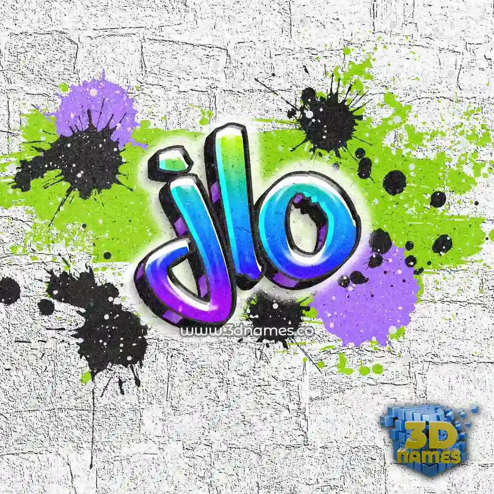 jlo in Graffiti Grunge style - 3D name wallpaper
