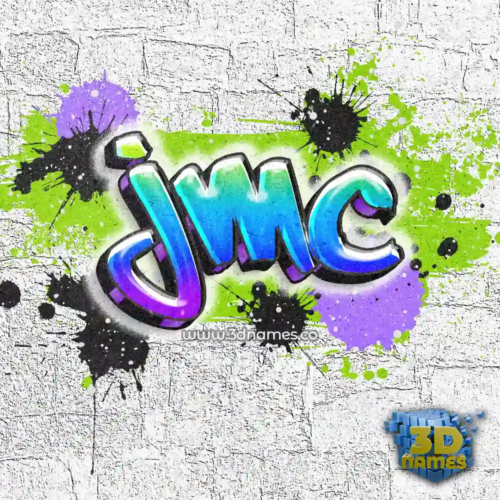 jmc in Graffiti Grunge style - 3D name wallpaper