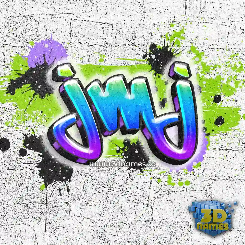 jmj in Graffiti Grunge style - 3D name wallpaper