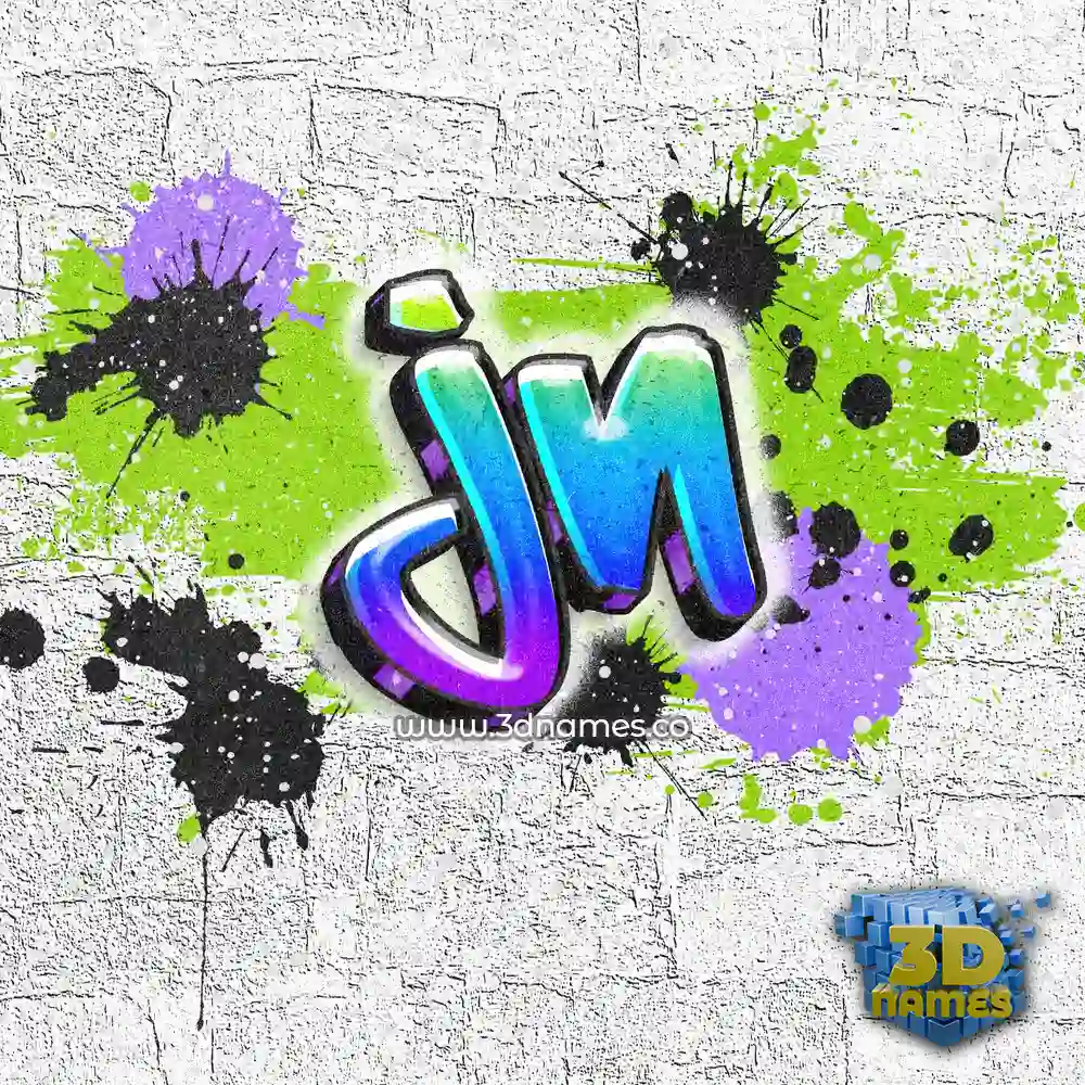 jn in Graffiti Grunge style - 3D name wallpaper