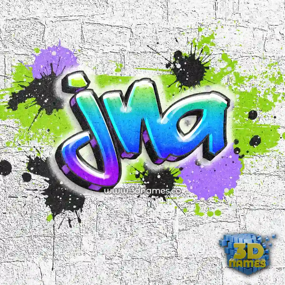 jna in Graffiti Grunge style - 3D name wallpaper