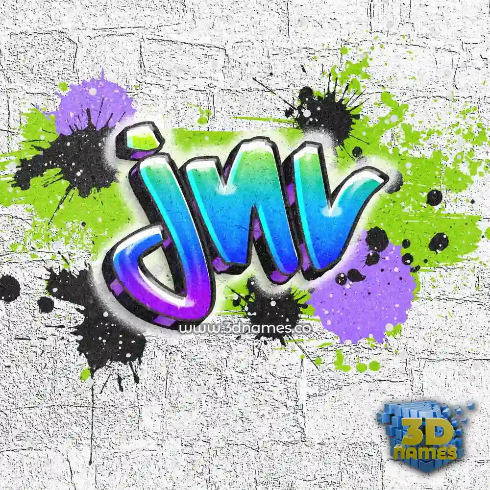 jnv in Graffiti Grunge style - 3D name wallpaper