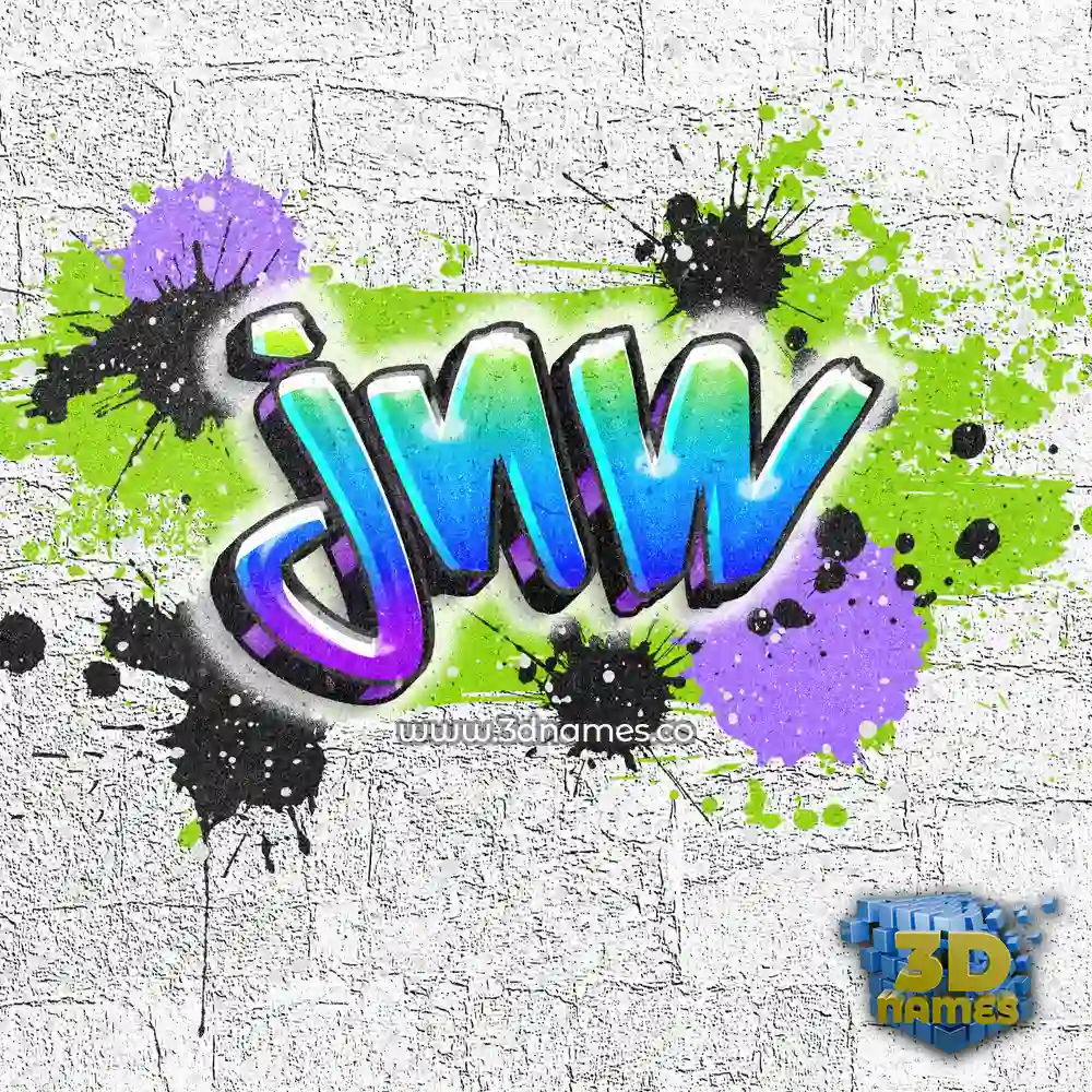 jnw in Graffiti Grunge style - 3D name wallpaper