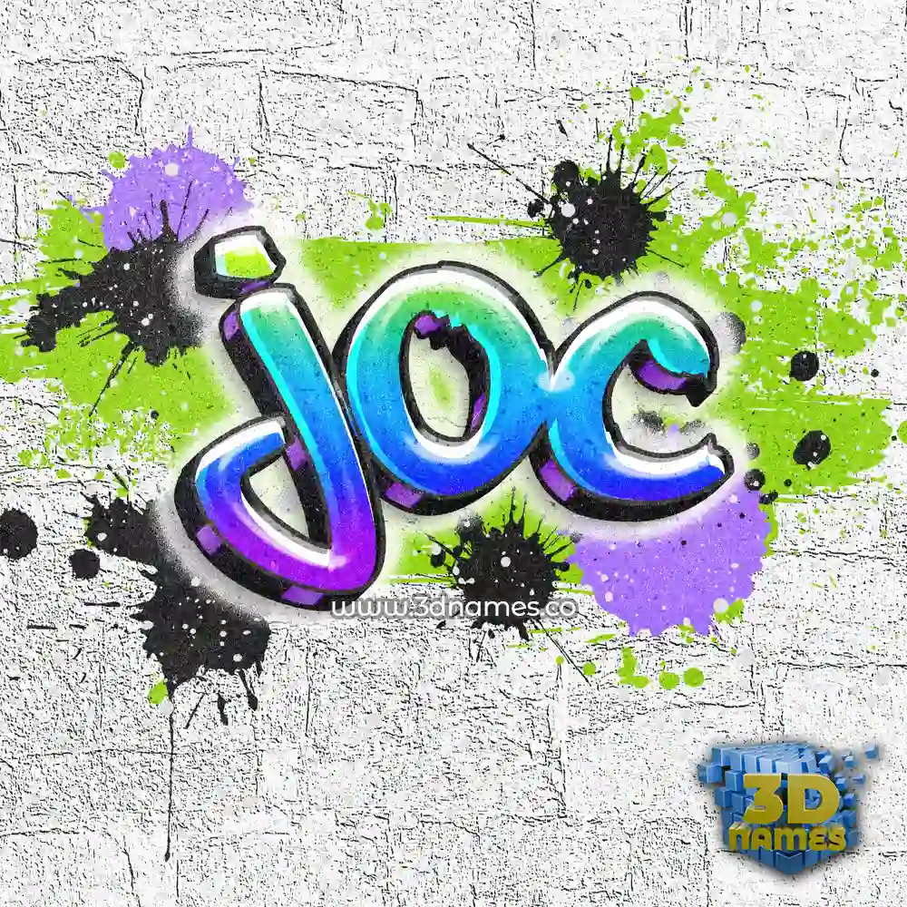 joc in Graffiti Grunge style - 3D name wallpaper