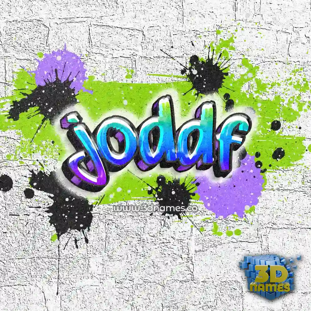 joddf in Graffiti Grunge style - 3D name wallpaper