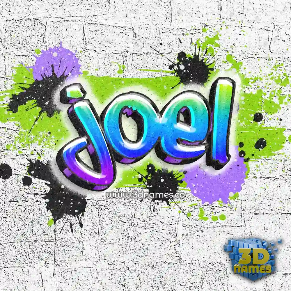 joel in Graffiti Grunge style - 3D name wallpaper