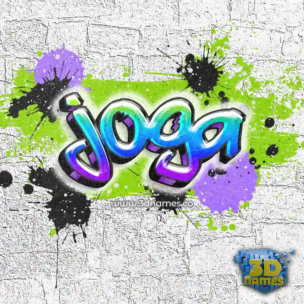 joga in Graffiti Grunge style - 3D name wallpaper