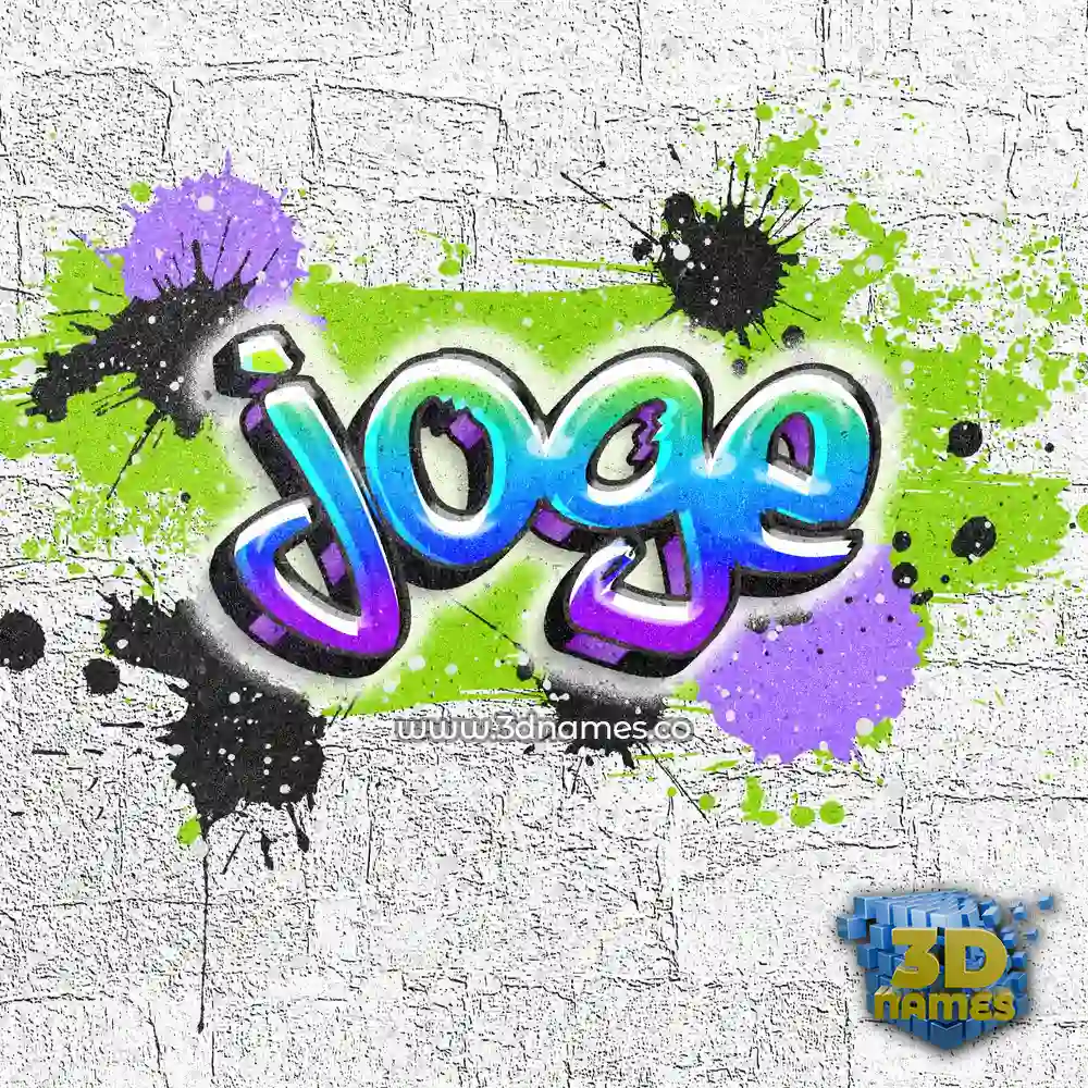 joge in Graffiti Grunge style - 3D name wallpaper