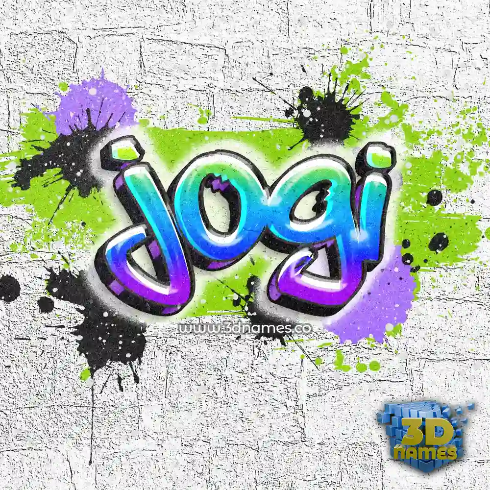 jogi in Graffiti Grunge style - 3D name wallpaper