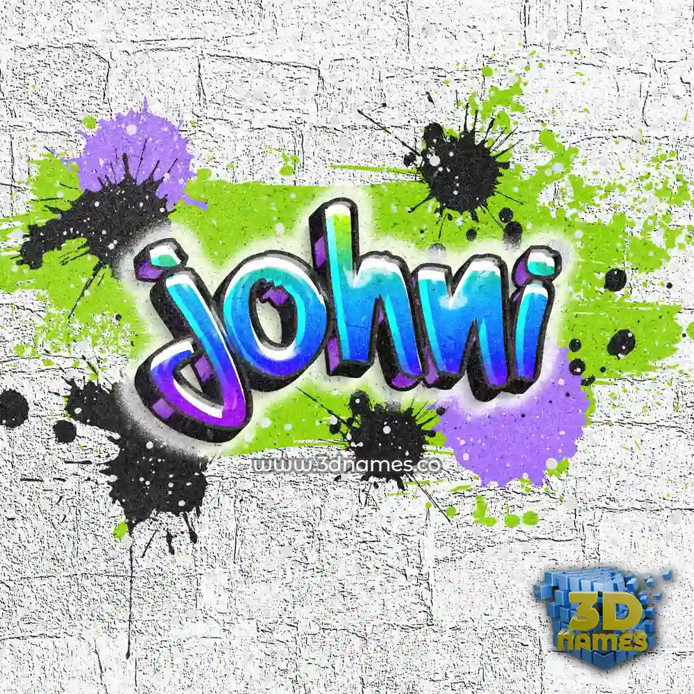 johni in Graffiti Grunge style - 3D name wallpaper