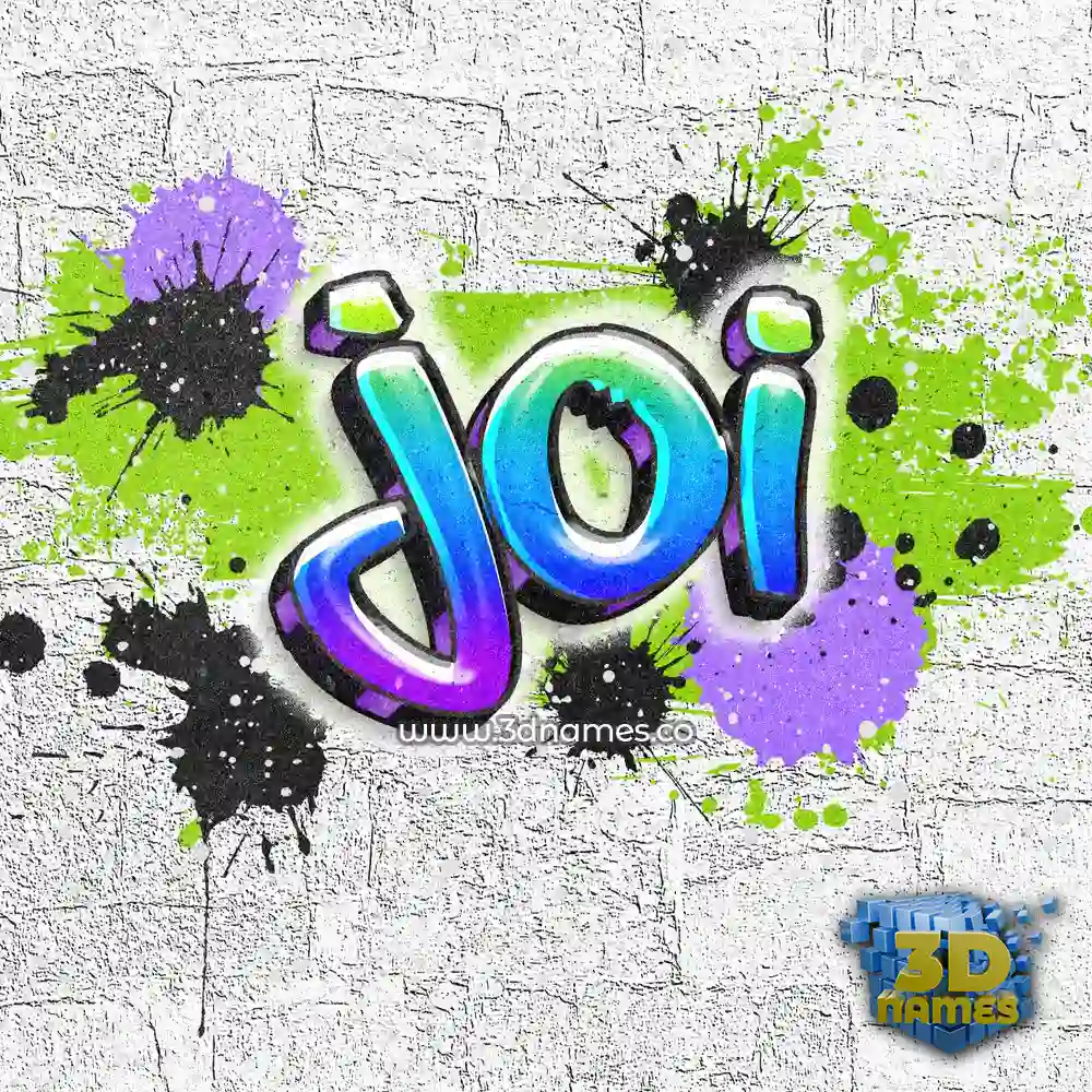 joi in Graffiti Grunge style - 3D name wallpaper