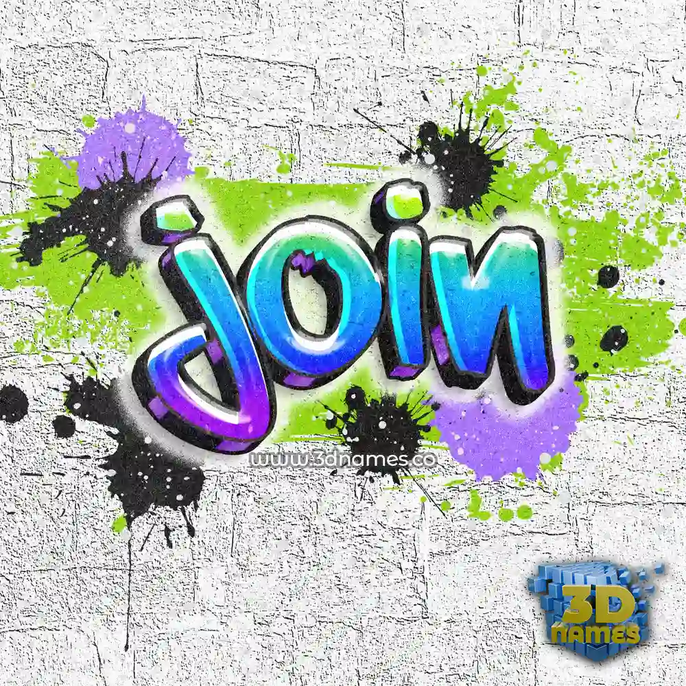 join in Graffiti Grunge style - 3D name wallpaper