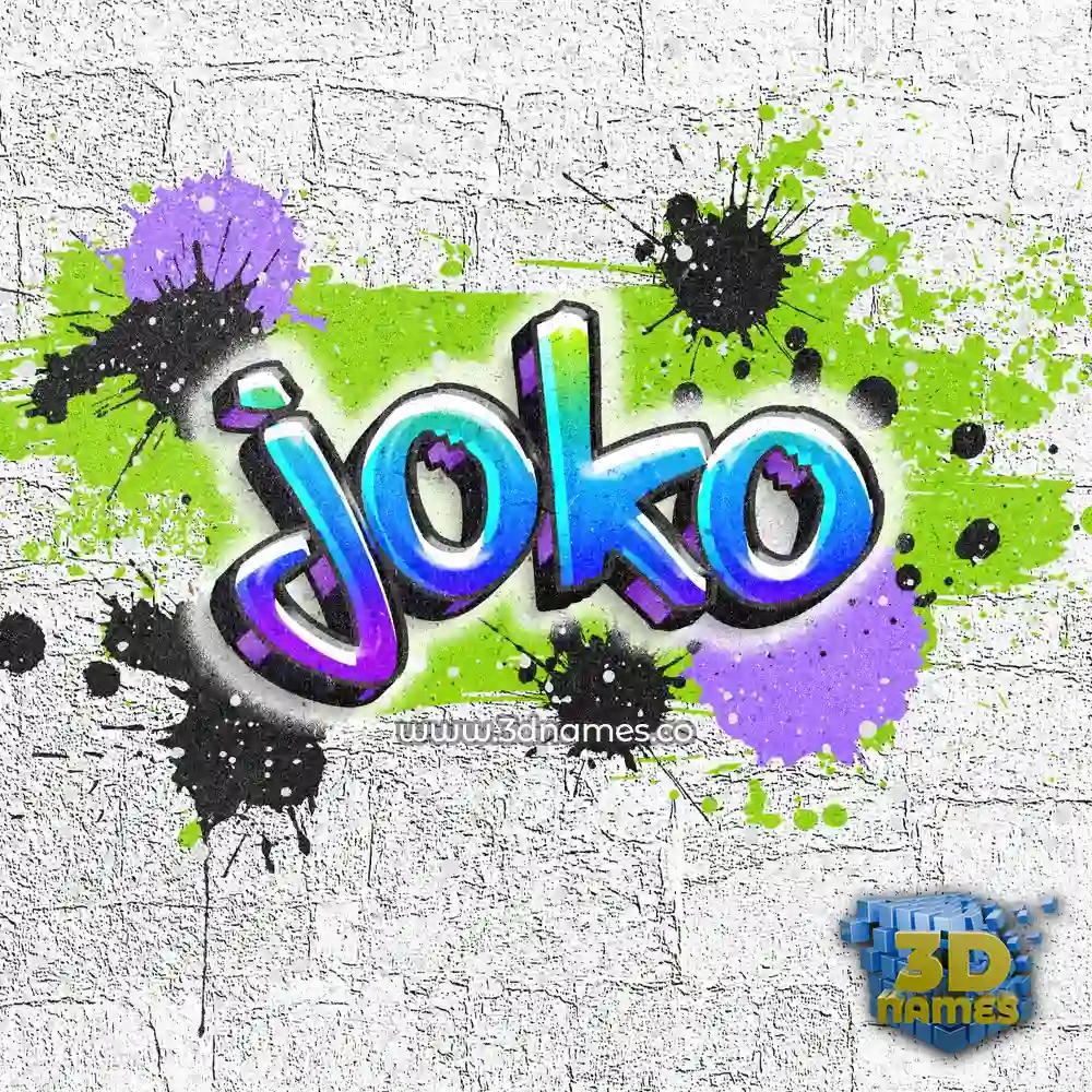 joko in Graffiti Grunge style - 3D name wallpaper