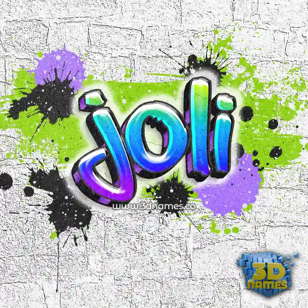 joli in Graffiti Grunge style - 3D name wallpaper
