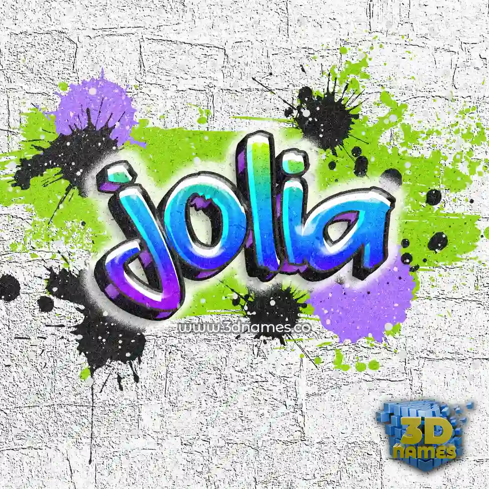 jolia in Graffiti Grunge style - 3D name wallpaper
