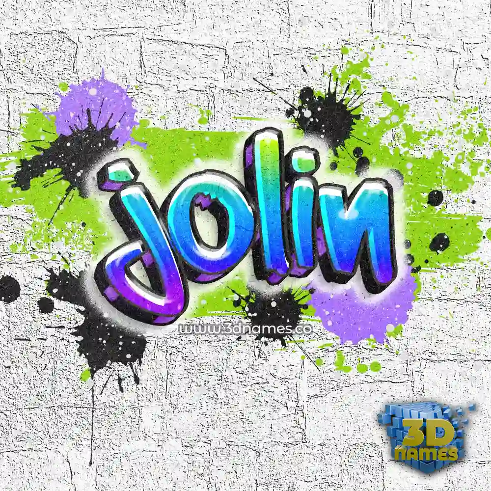 jolin in Graffiti Grunge style - 3D name wallpaper