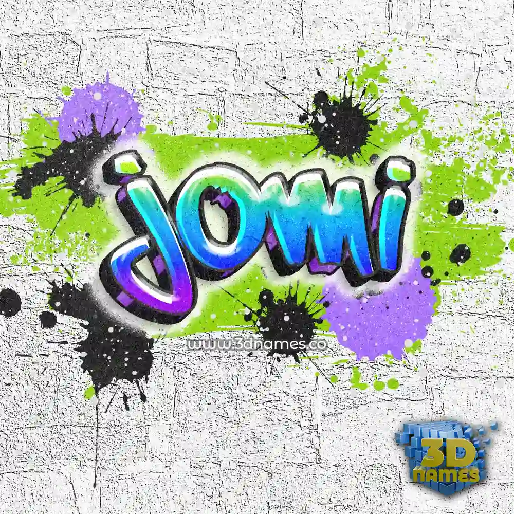 jomi in Graffiti Grunge style - 3D name wallpaper