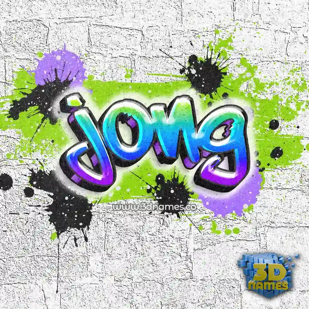 jong in Graffiti Grunge style - 3D name wallpaper