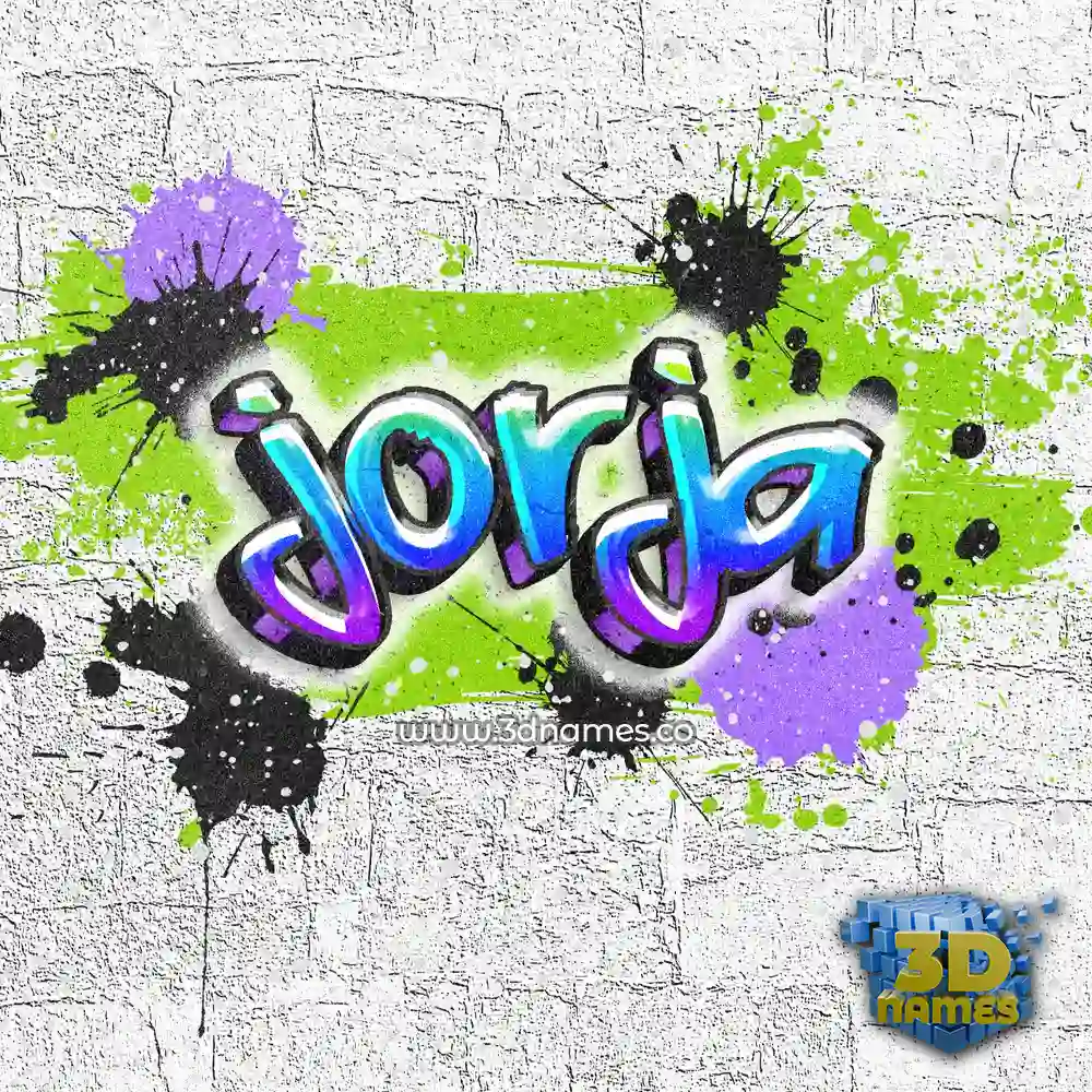 jorja in Graffiti Grunge style - 3D name wallpaper