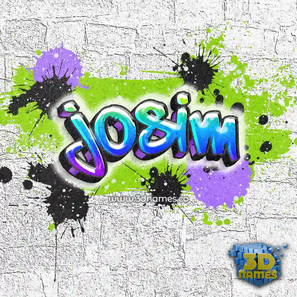 josim in Graffiti Grunge style - 3D name wallpaper