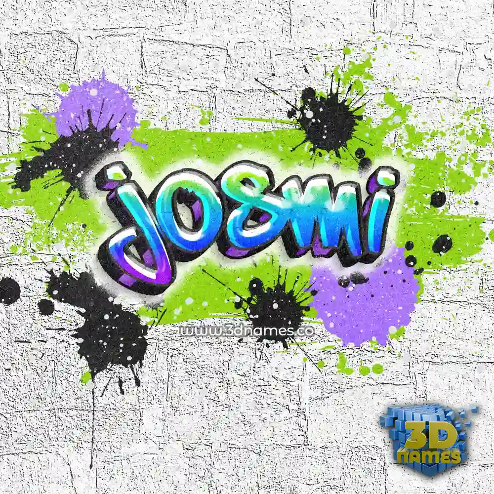 josmi in Graffiti Grunge style - 3D name wallpaper