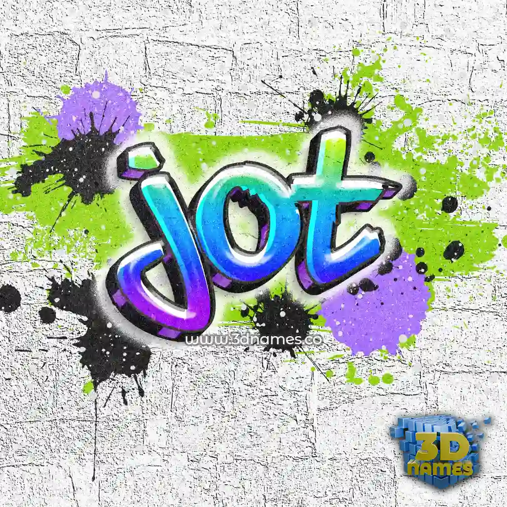 jot in Graffiti Grunge style - 3D name wallpaper