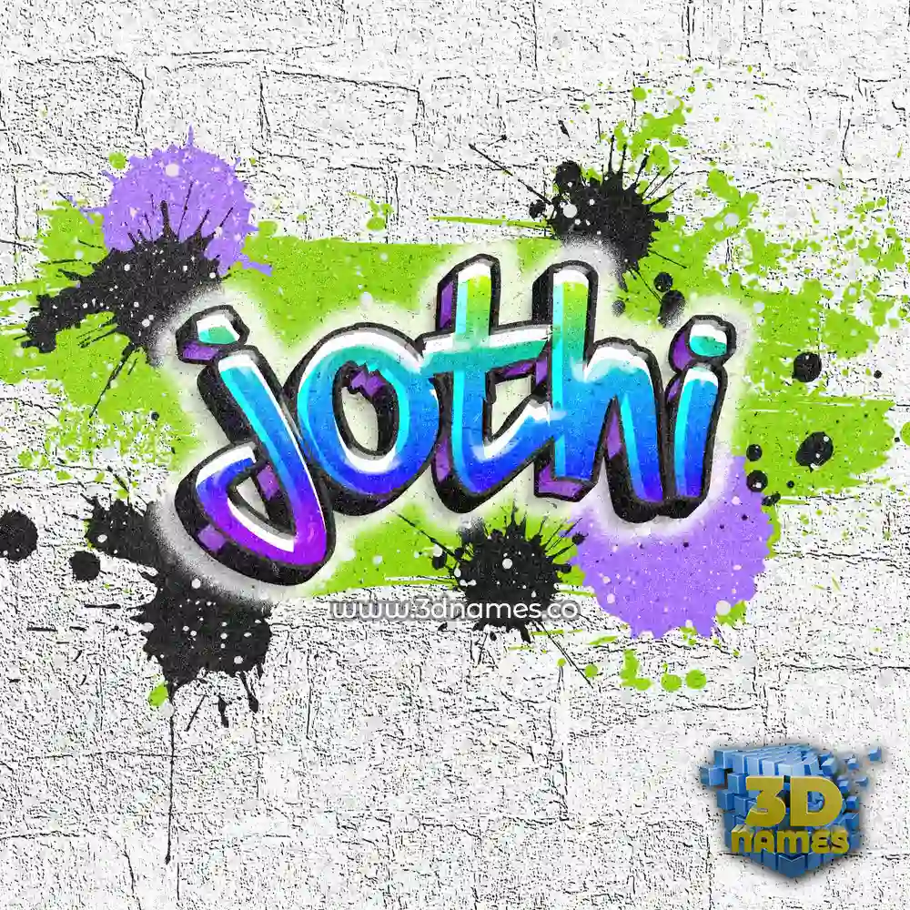jothi in Graffiti Grunge style - 3D name wallpaper