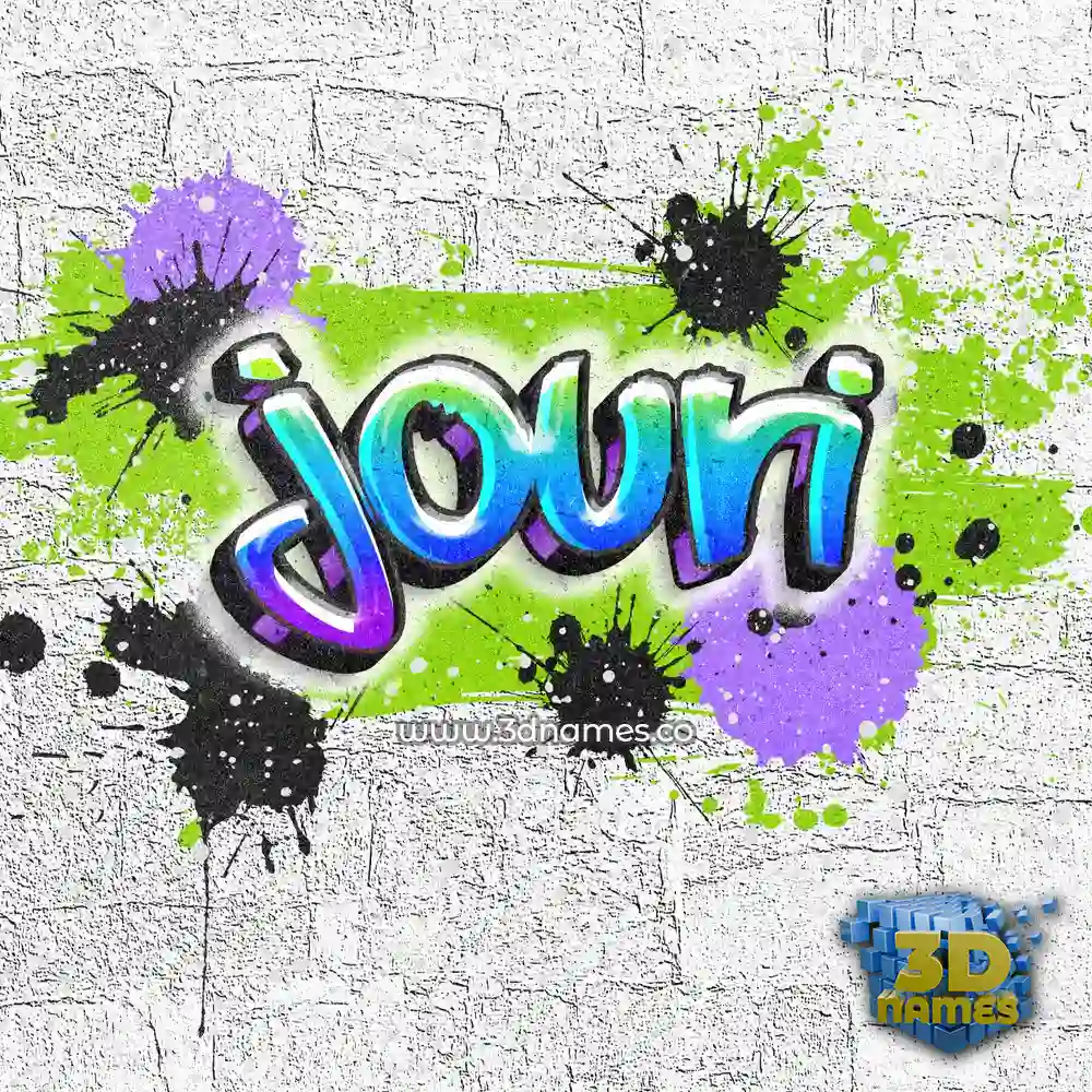 jouri in Graffiti Grunge style - 3D name wallpaper