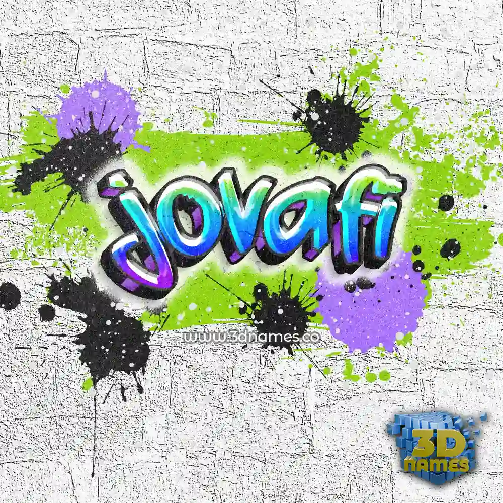 jovafi in Graffiti Grunge style - 3D name wallpaper