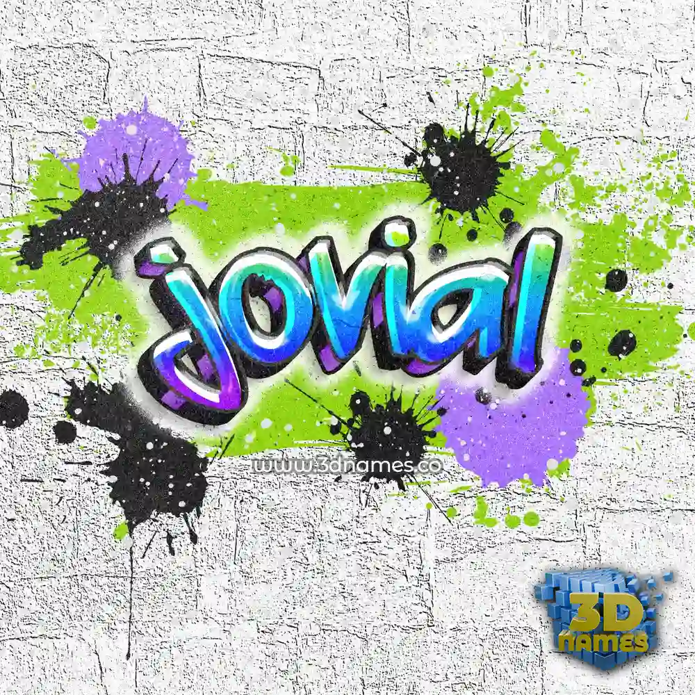 jovial in Graffiti Grunge style - 3D name wallpaper