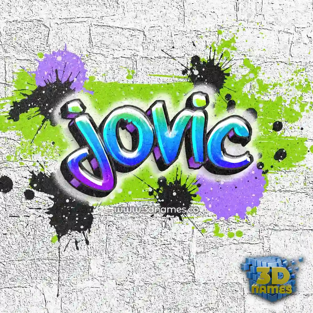 jovic in Graffiti Grunge style - 3D name wallpaper