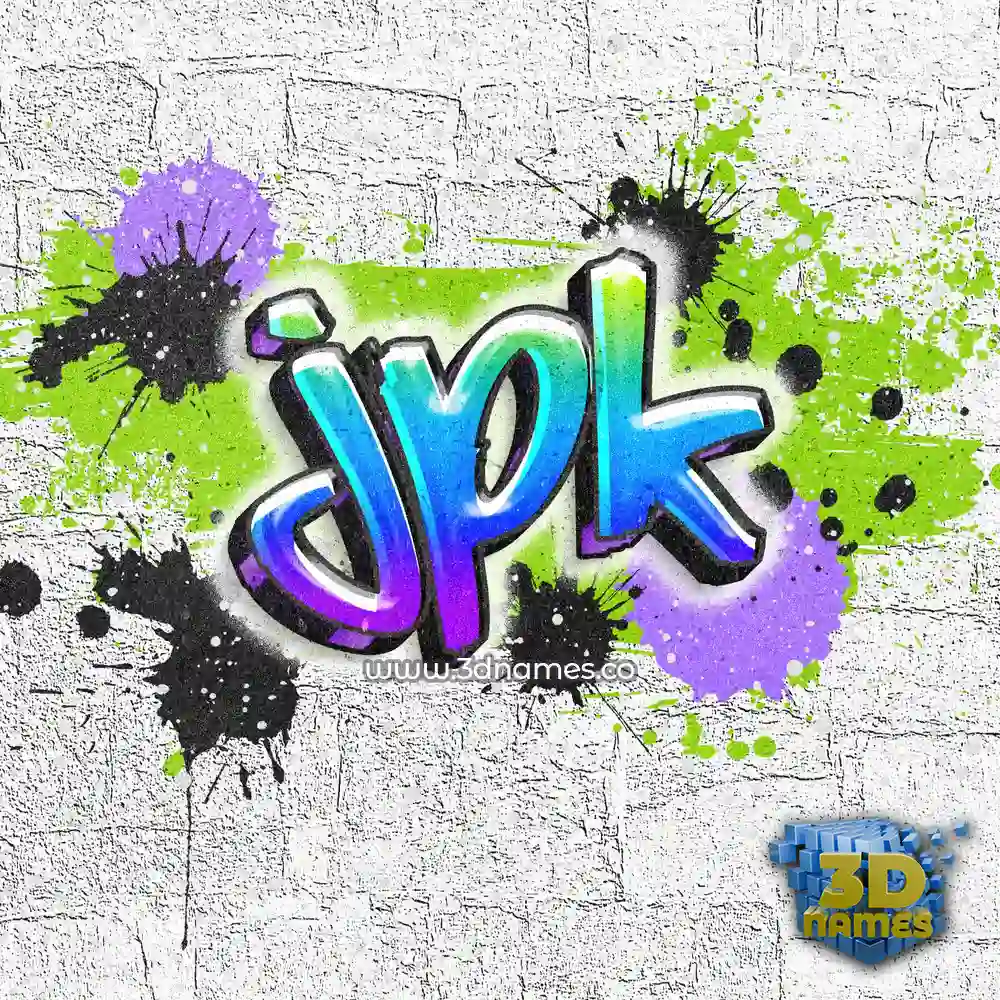 jpk in Graffiti Grunge style - 3D name wallpaper