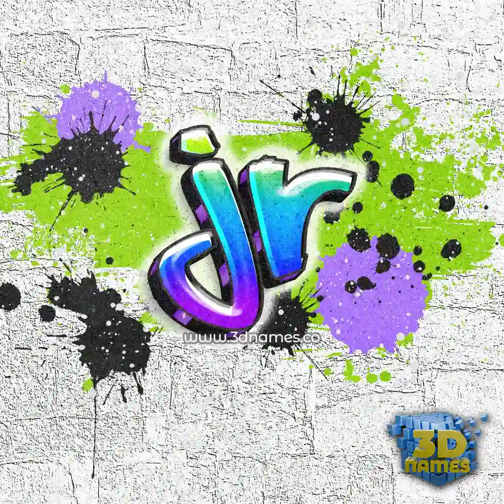 jr in Graffiti Grunge style - 3D name wallpaper