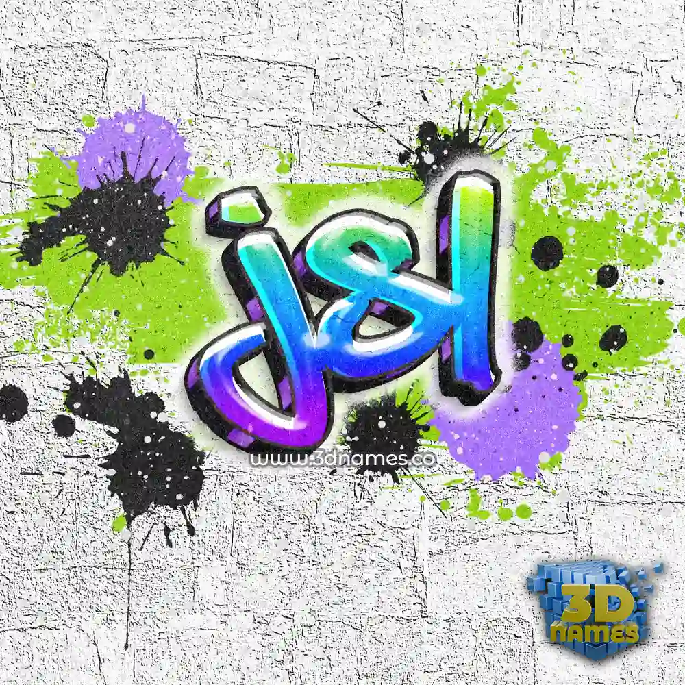 jsl in Graffiti Grunge style - 3D name wallpaper