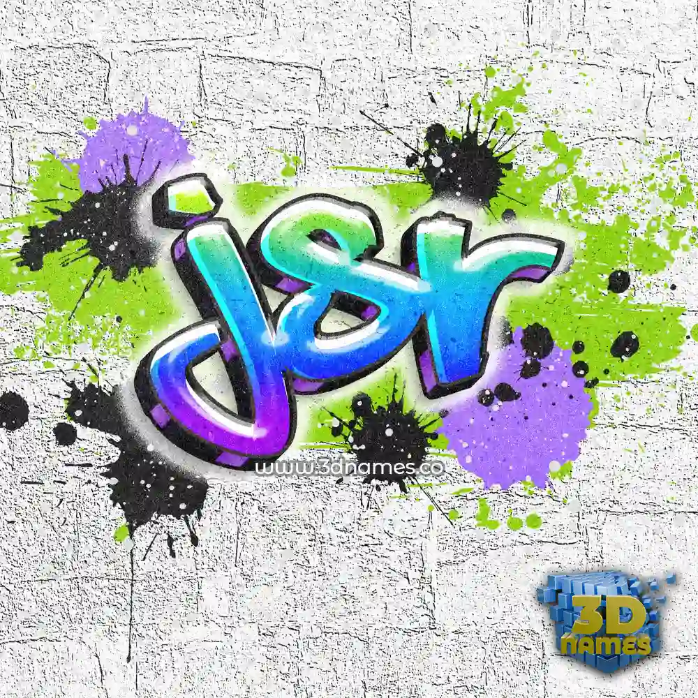 jsr in Graffiti Grunge style - 3D name wallpaper
