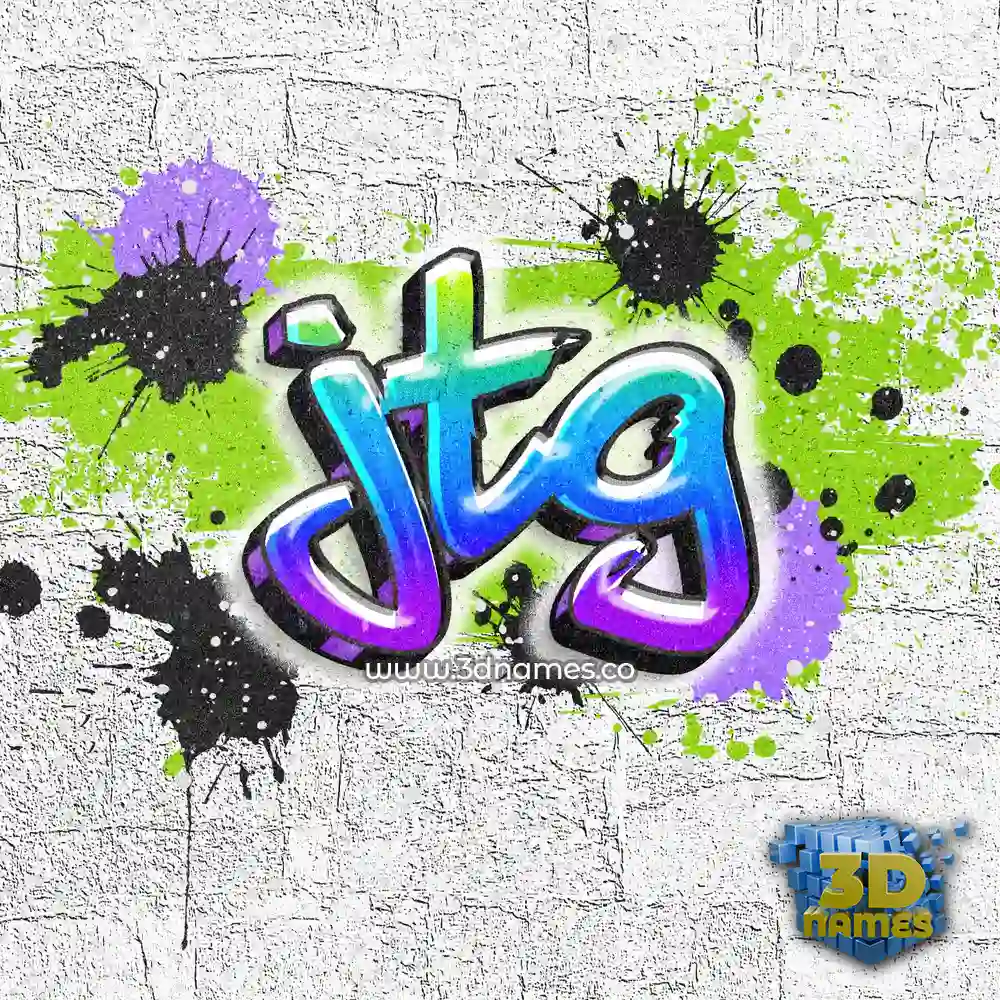 jtg in Graffiti Grunge style - 3D name wallpaper