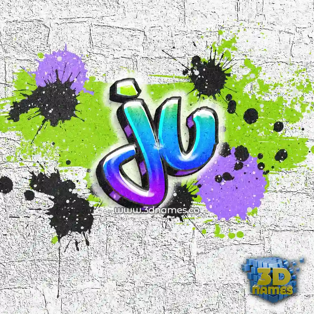 ju in Graffiti Grunge style - 3D name wallpaper