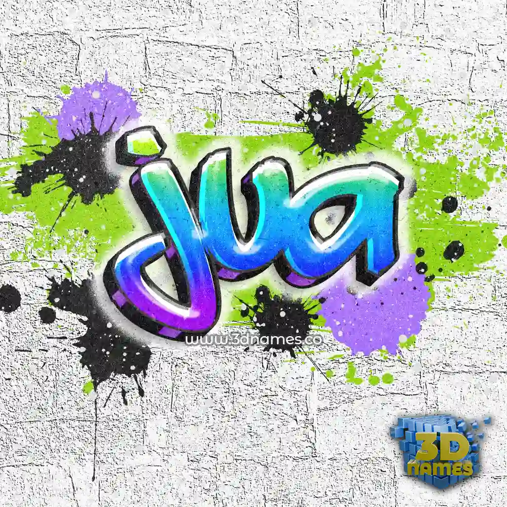 jua in Graffiti Grunge style - 3D name wallpaper
