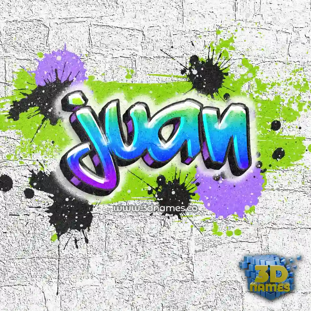 juan in Graffiti Grunge style - 3D name wallpaper