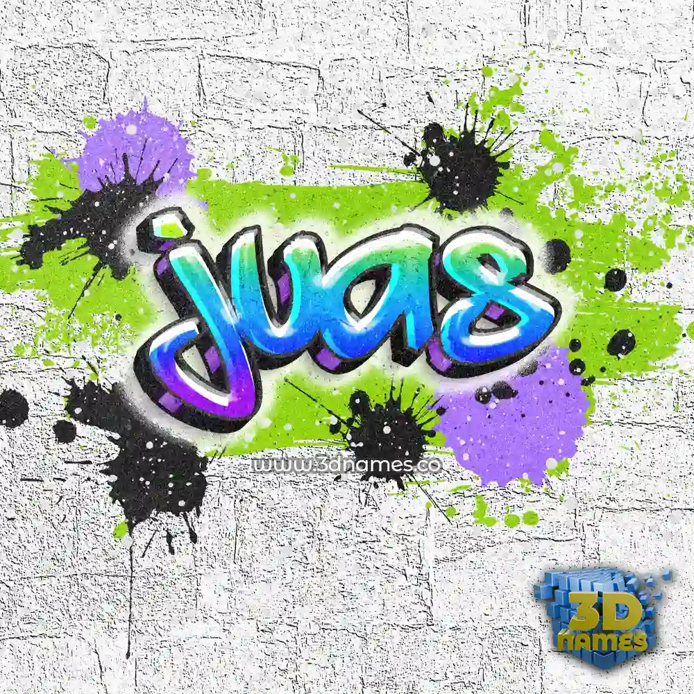 juas in Graffiti Grunge style - 3D name wallpaper