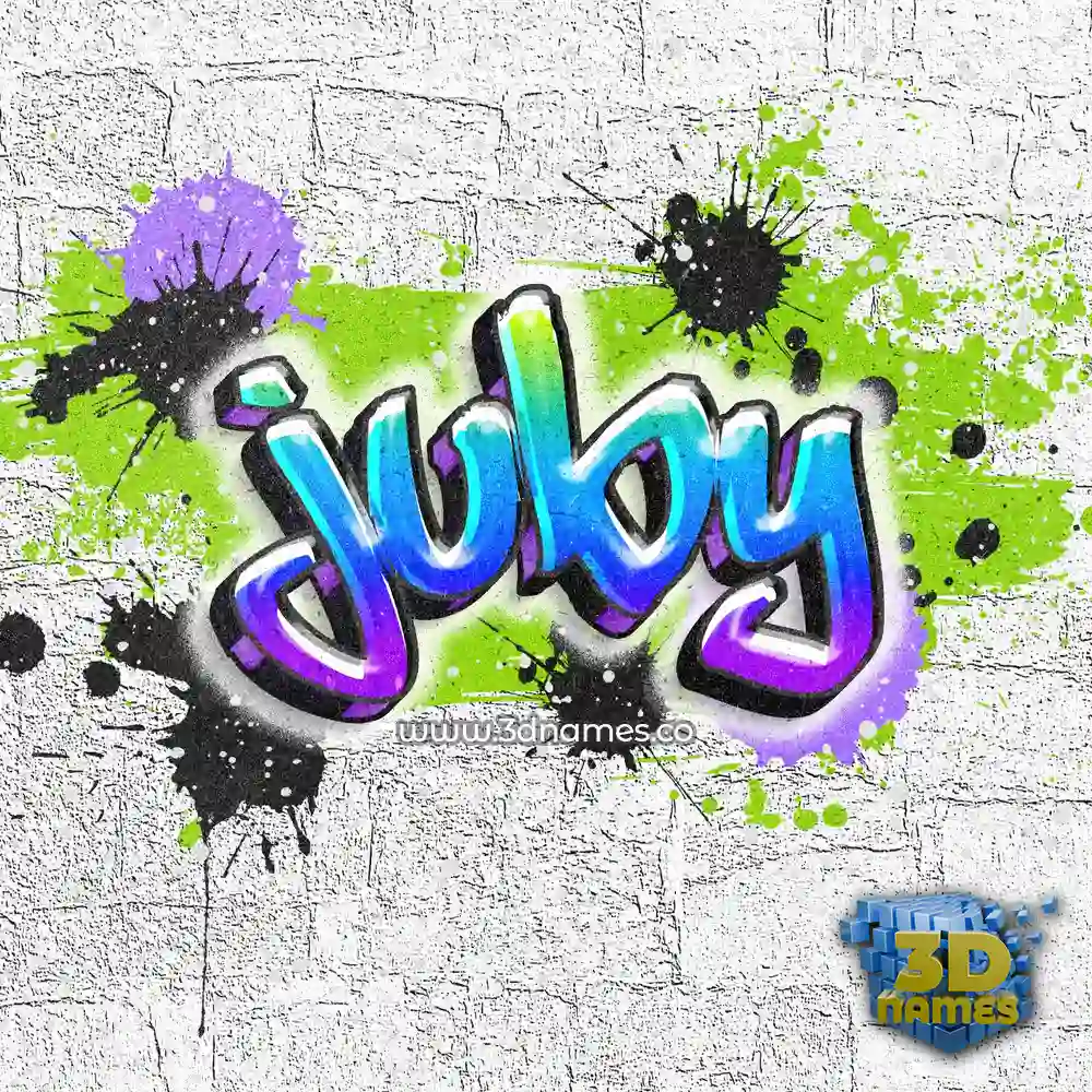 juby in Graffiti Grunge style - 3D name wallpaper