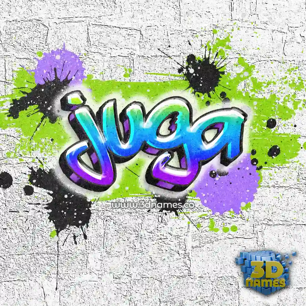 juga in Graffiti Grunge style - 3D name wallpaper