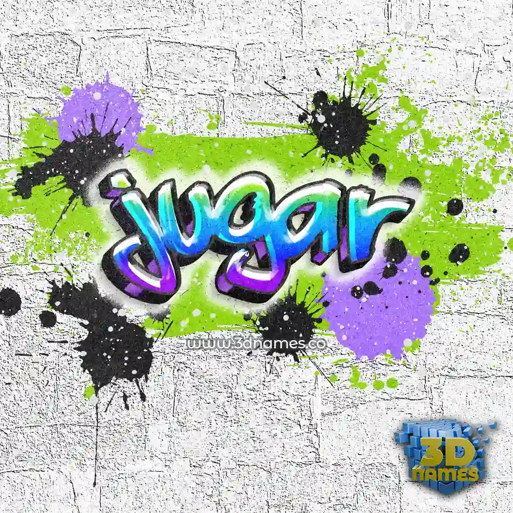 jugar in Graffiti Grunge style - 3D name wallpaper